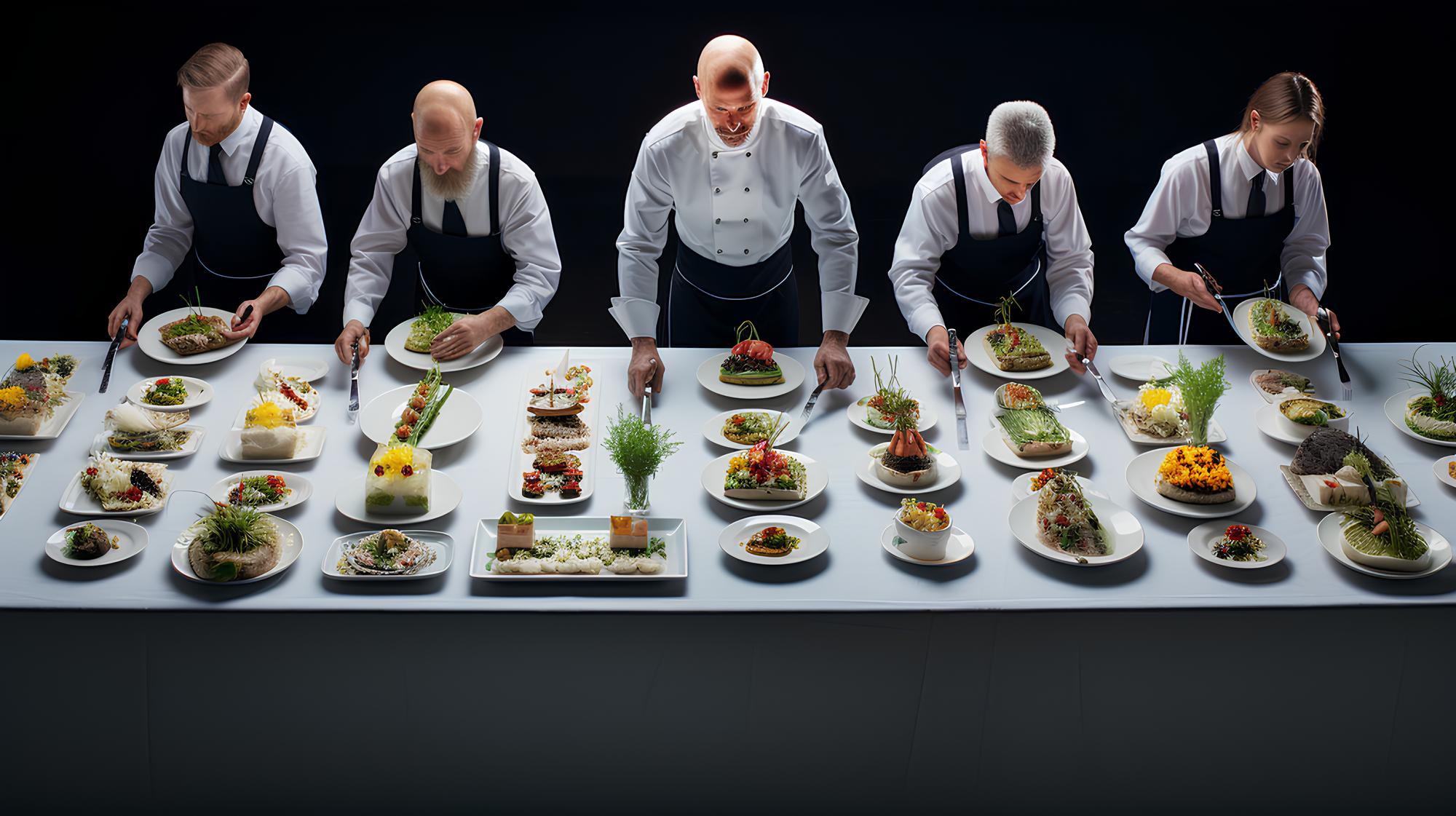 Shared tasting at the long table